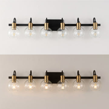 Marais Iron/Glass Rustic Vintage LED Vanity Light